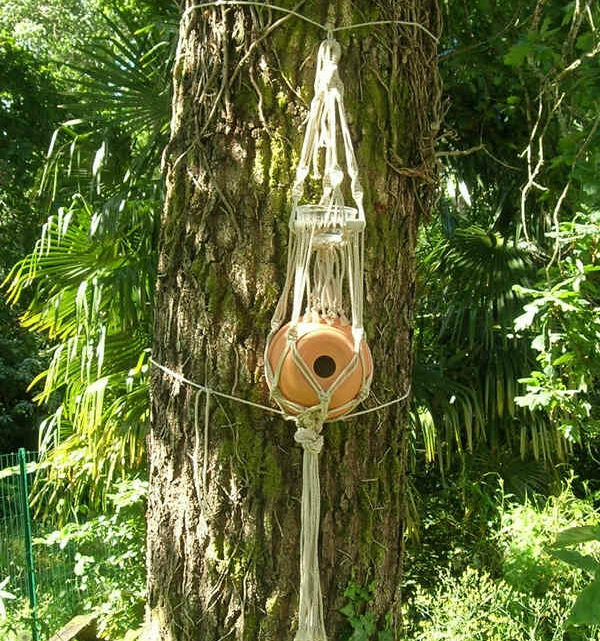 Fabrication d’un nid d’oiseau avec un pot de fleur